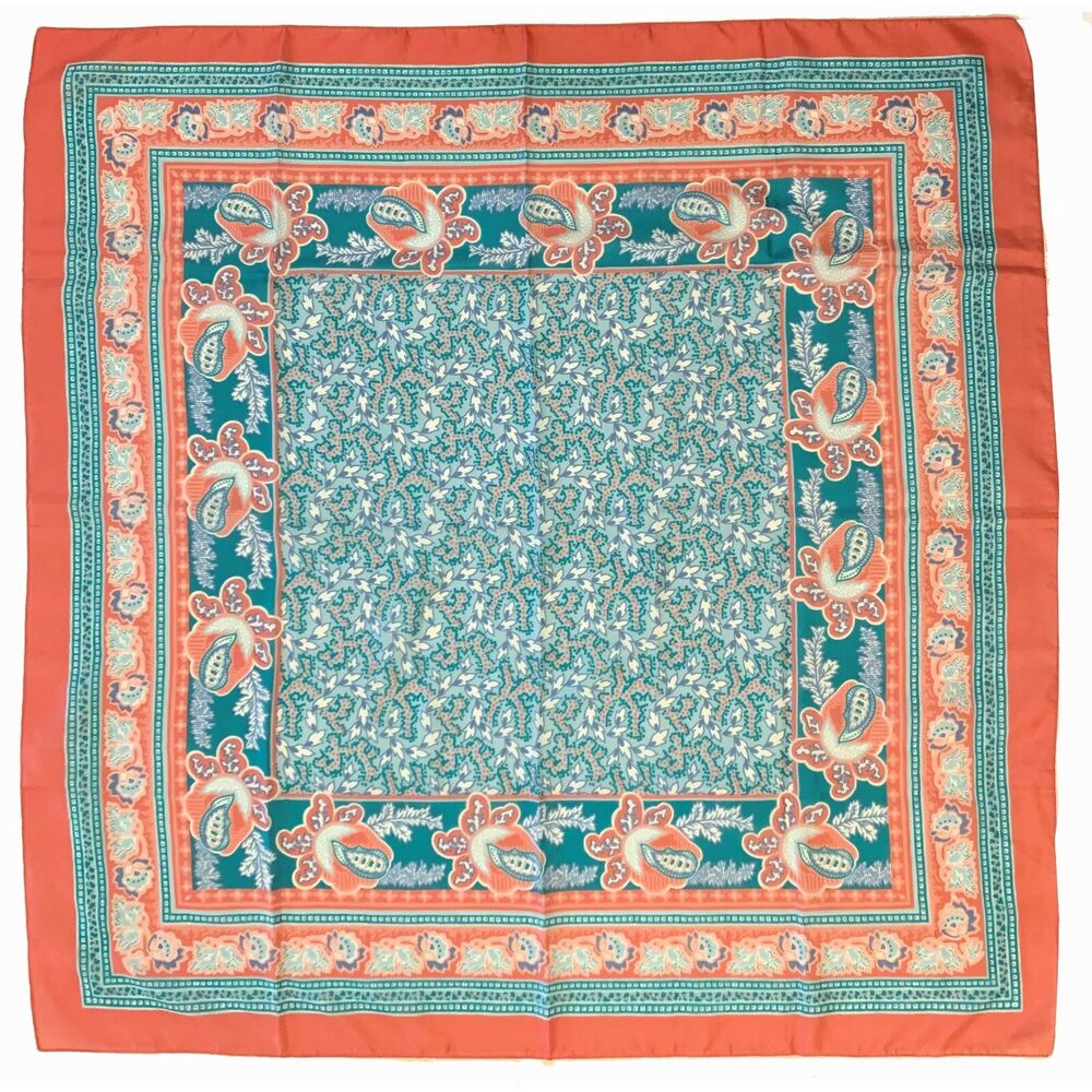 Avon Vintage Old Money Paisley Scarf Made Italy 35x34 Capsule Preppy Classic